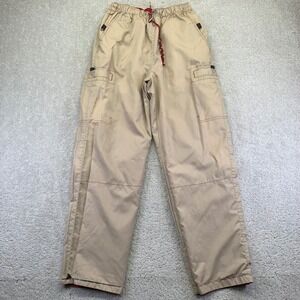 OTB One Tough Brand Track‎ Pants Mens Medium Red Tan Reversible Cargo Skater Y2k